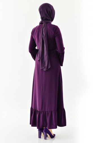 Abaya Manches Volante 6011-04 Plum 6011-04