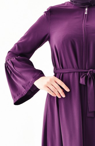 Spanish Sleeve Abaya 6011-04 Plum 6011-04