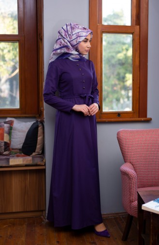 Purple İslamitische Jurk 8214-02