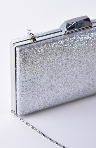 Sac de Soirée Pour Femme 0274-03 Argent 0274-03