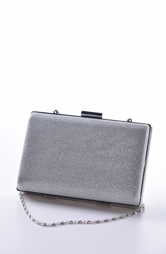 Silver Gray Portfolio Hand Bag 0275-01