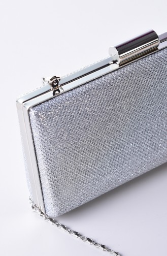 Silver Gray Portfolio Hand Bag 0279-01