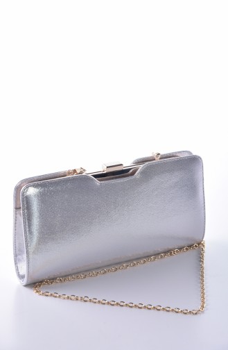 Dame Abendkleid Tasche 0413-03 Silber 0413-03