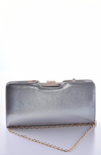 Silver Gray Portfolio Hand Bag 0413-03