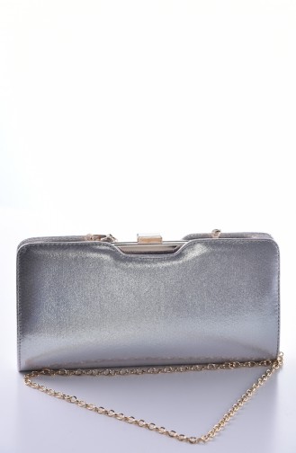 Silver Gray Portfolio Clutch 0413-03