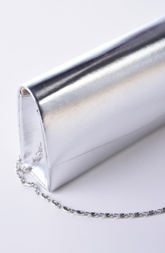 Silver Gray Portfolio Clutch 0474-01