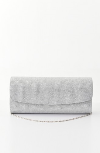 Silbergrau Portfolio Handtasche 0477-03