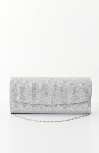 Silver Gray Portfolio Clutch 0477-03