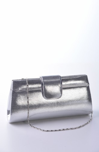 Silver Gray Portfolio Clutch 0494-01