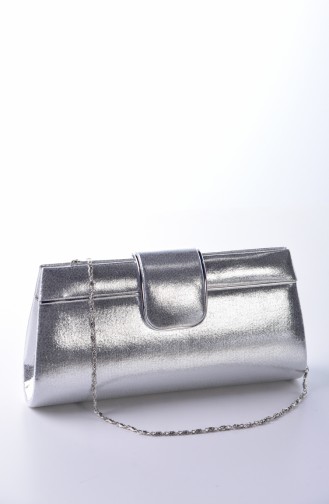 Sac de Soirée Pour Femme 0494-01 Argent 0494-01