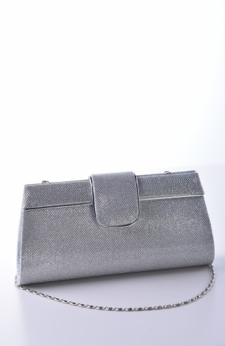 Silver Gray Portfolio Clutch 0494-03
