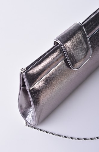 Sac de Soirée Pour Femme 0494-04 Platine 0494-04