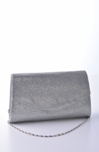 Silver Gray Portfolio Hand Bag 0497-02