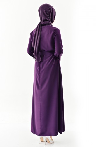 Taşlı Elbise 1906-02 Mor