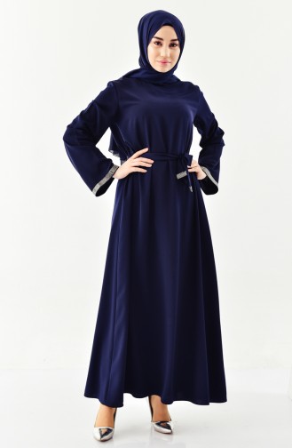 Taşlı Elbise 1906-03 Lacivert