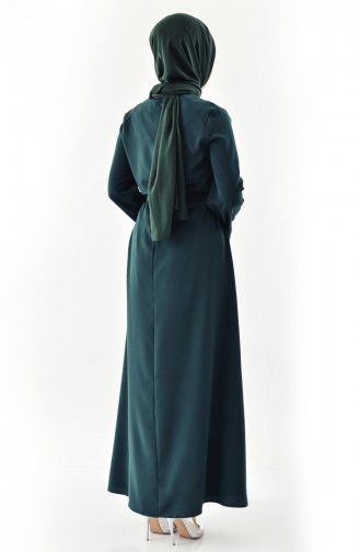Taşlı Elbise 1906-05 Zümrüt Yeşili