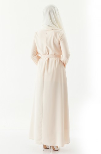 Taşlı Elbise 1906-06 Bej
