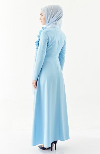 Babyblau Hijab Kleider 0212-04