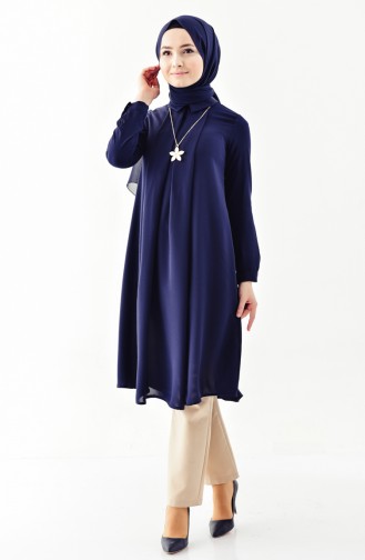 Necklace Tunic 4059-04 Navy Blue 4059-04