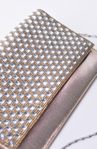 Sac de Soirée Pour Femme 0400-02 Or 0400-02