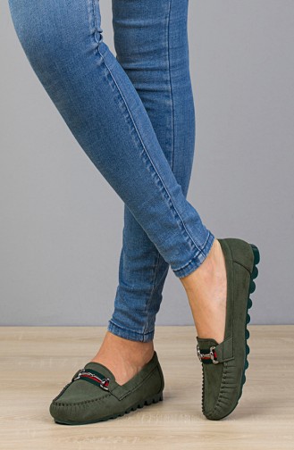 Green Woman Flat Shoe 2022-15