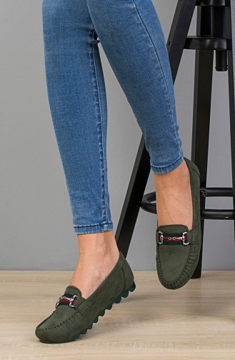 Green Woman Flat Shoe 2022-15