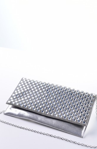 Silver Gray Portfolio Hand Bag 0400-01