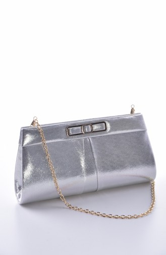 Dame Abendkleid Tasche 0416-01 Silber 0416-01