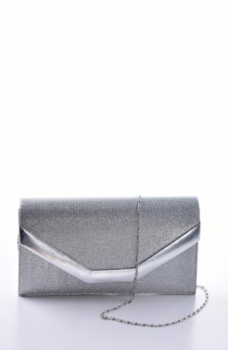Silver Gray Portfolio Hand Bag 0440-02