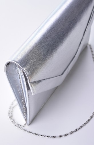 Silver Gray Portfolio Clutch 0440-02