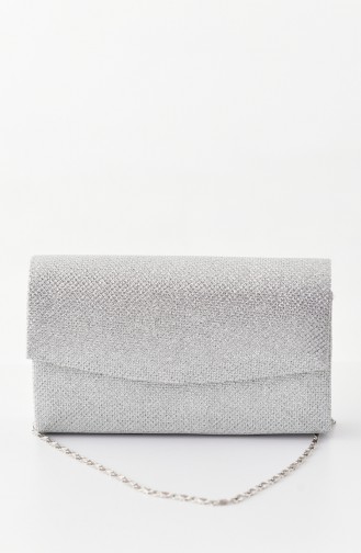 Silver Gray Portfolio Hand Bag 0474-01