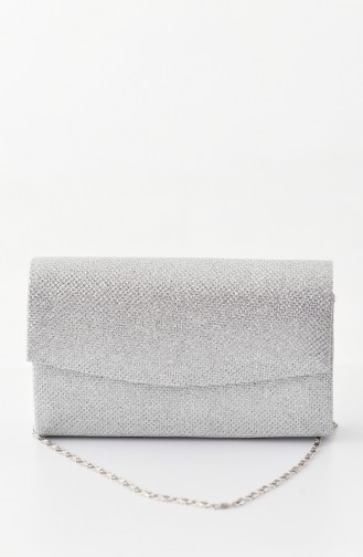 Silver Gray Portfolio Clutch 0474-01