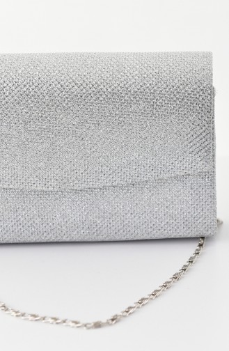 Silver Gray Portfolio Hand Bag 0474-01