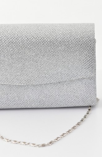 Silver Gray Portfolio Clutch 0474-01