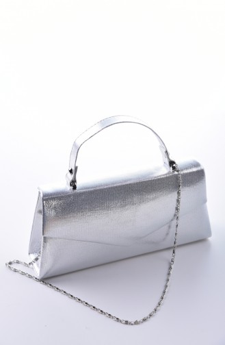 Silver Gray Portfolio Hand Bag 0504-03