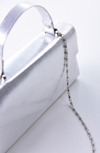 Silver Gray Portfolio Hand Bag 0504-03