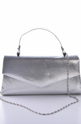 Silver Gray Portfolio Clutch 0504-03