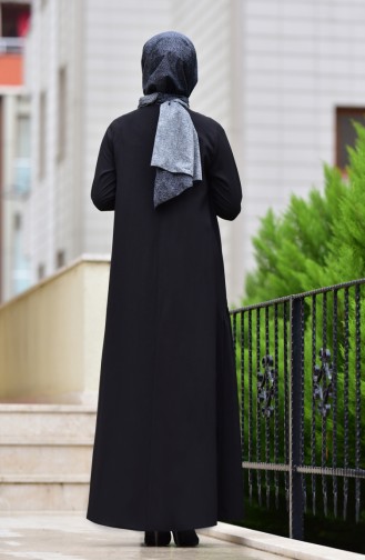 Kolyeli Elbise 10111-08 Siyah