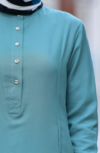 Pocketed Viscose Tunic 10109-08 Almond Green 10109-08
