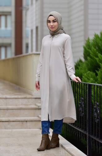 Long Viscose Tunic 8121-04 Stone 8121-04