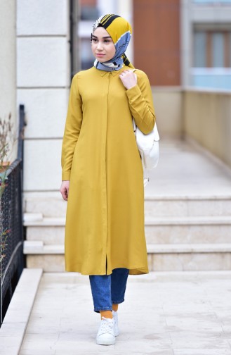 Long Viscose Tunic 8121-09 Mustard 8121-09