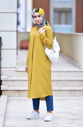 Long Viscose Tunic 8121-09 Mustard 8121-09