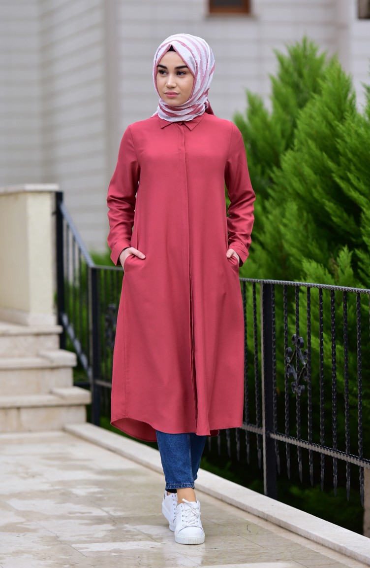 Tunique Viscose a Poche 6435 01 Pelure Doignon Fonce 6435 01 Sefamerve