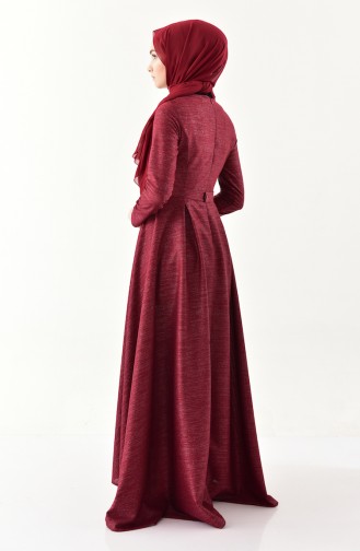 فستان أحمر كلاريت 4266-01