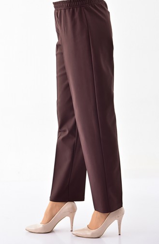 Elastic Waist Pants 2062-02 Brown 2062-02