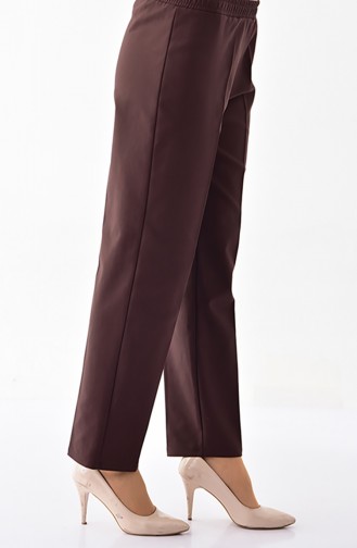 Elastic Waist Pants 2062-02 Brown 2062-02