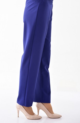Pantalon Taille élastique 2063-01 Bleu Roi Foncé 2063-01