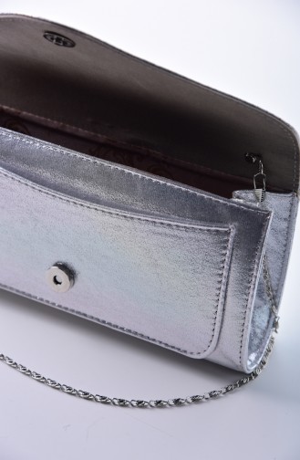 Silver Gray Portfolio Hand Bag 0407-02