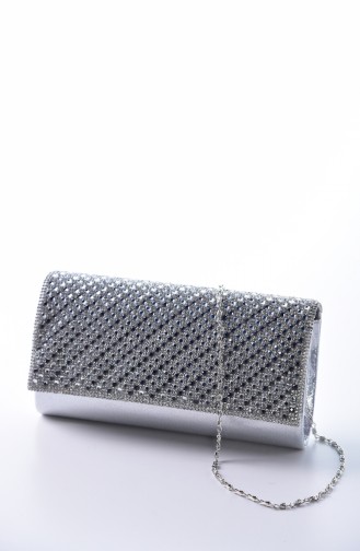 Silver Gray Portfolio Hand Bag 0426-02