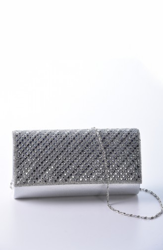 Silver Gray Portfolio Hand Bag 0426-02